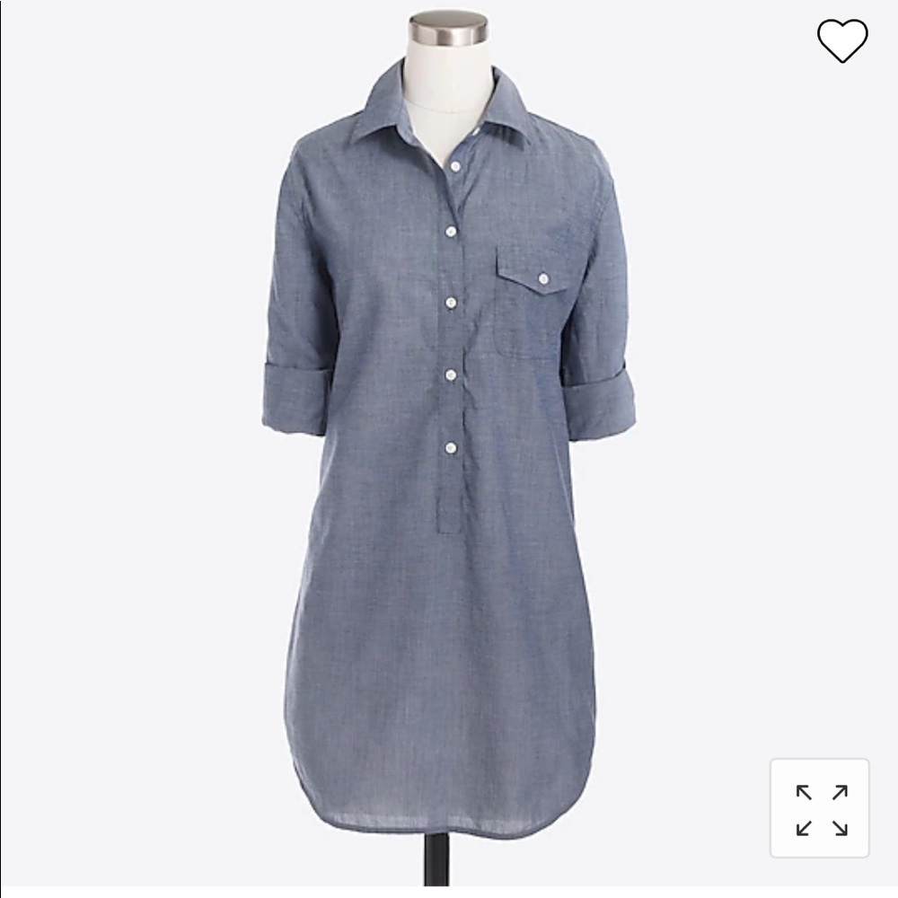 JCrew Factory Chambray Popover Tunic Size XS